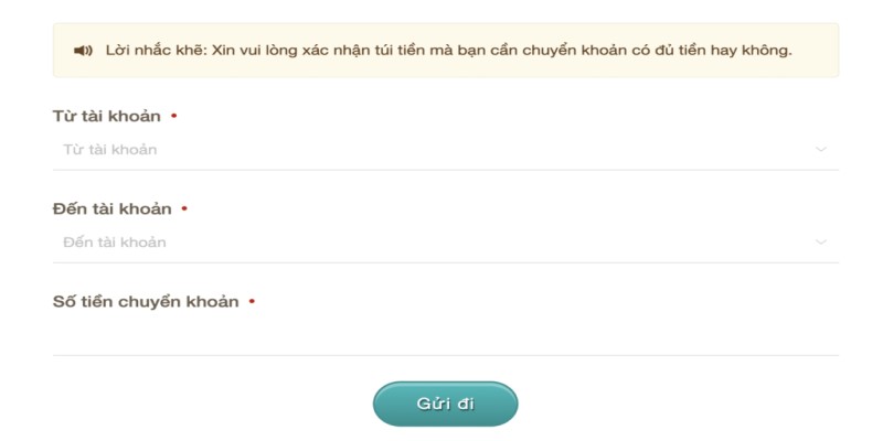 Điền đầy đủ mọi thông tin khi rút tiền New88 